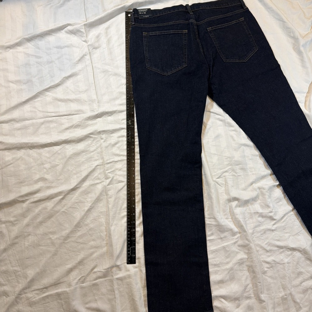 $128 J.Crew Factory Men's Straight-fit Signature Flex Denim Jean W 34 L 32 AY518 - Picture 10 of 16